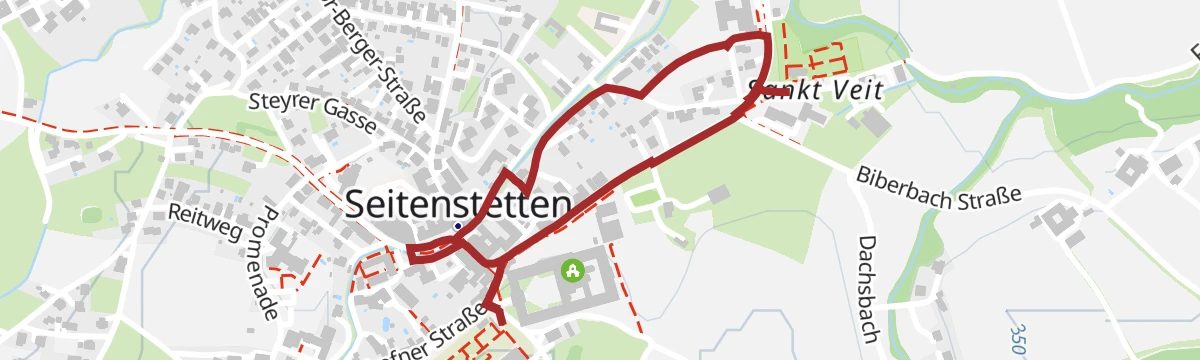 Route map: Themenweg "Via Rosa" in Seitenstetten
